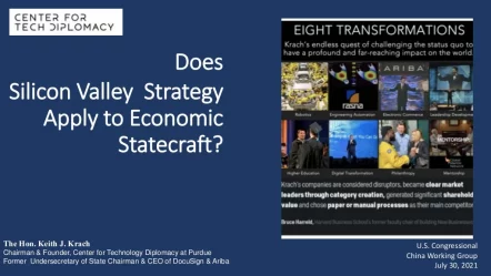 Does Silicon Valley Strategy Apply to Statecraft? Keith Krach