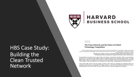 Harvard Business School Case- Trusted Clean Network – Keith Krach