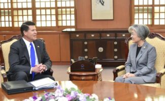 Krach meets with South Korea’s then-foreign minister Kang Kyung-wha
