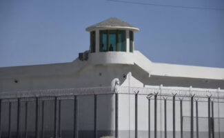 China watchtower Uyghur prison