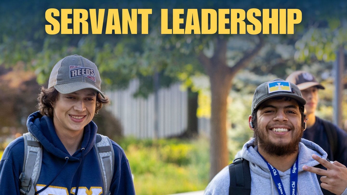 Young adults on a college campus participating in a leadership program